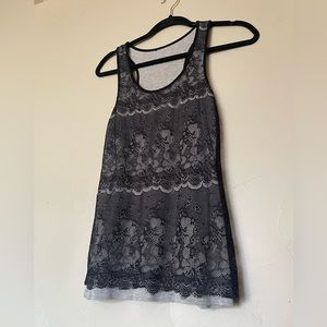 Black lace and cotton lined Maurice’s Tank